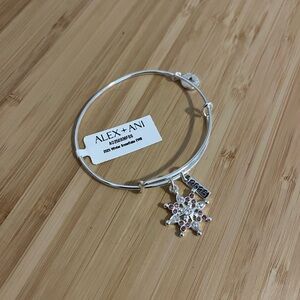 Alex and Ani Silver 2025 Snowflake Charm Bracelet